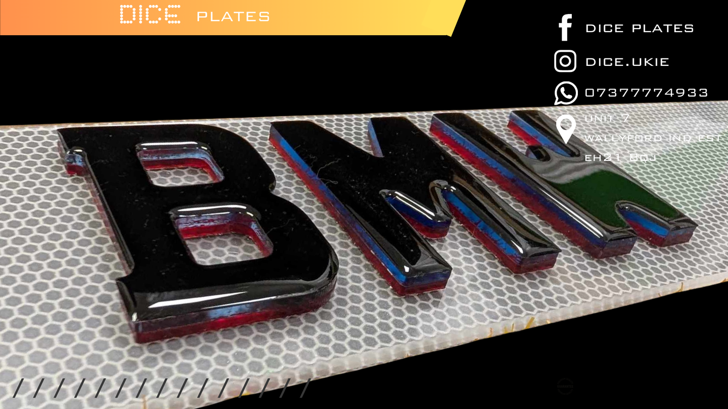 M-SPORT Stack Number Plate Pair - SHOW USE ONLY