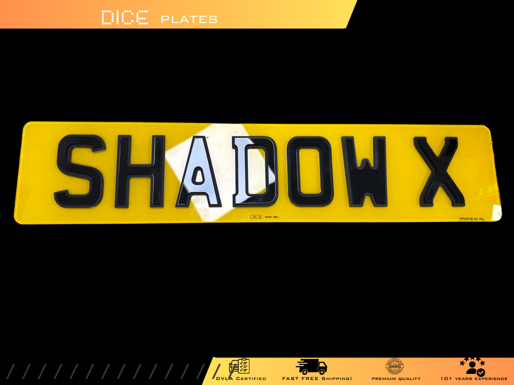 Shadow X Number Plate Pair