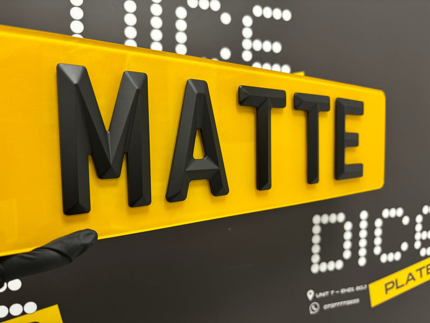 4D Matte Retro Number Plate Pair