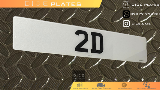 PRINTED UK Standard Number Plates