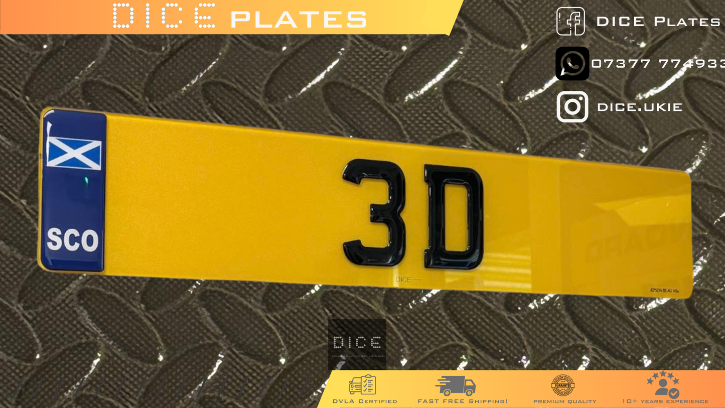 3D Gel UK (Charles Wright) Number Plates