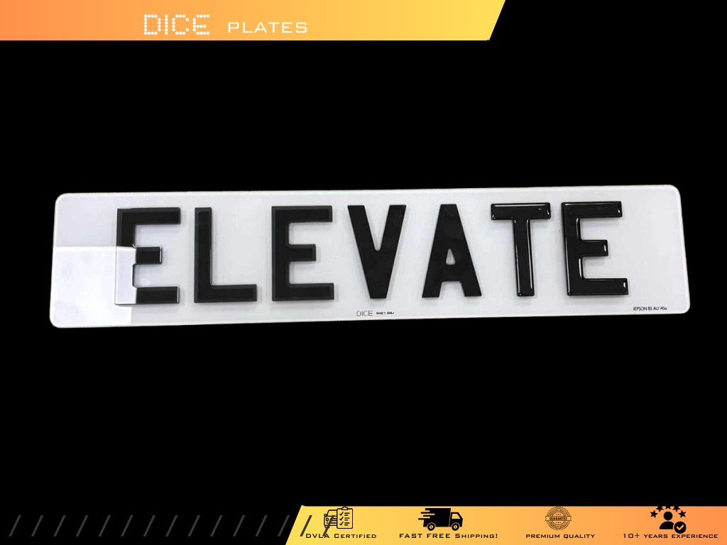 Elevate Number Plate Pair