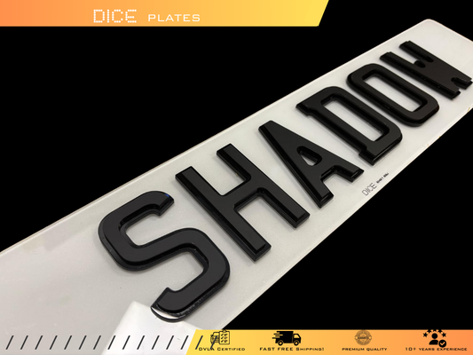 Shadow Number Plate Pair