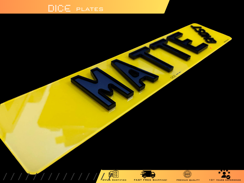 Matte Ghost Number Plate Pair