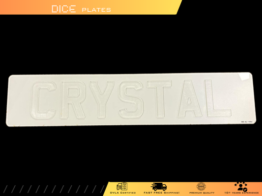 5D CRYSTAL CLEAR Base Colour Number Plate