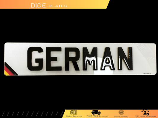 GERMAN Stack Number Plate Pair - SHOW USE ONLY