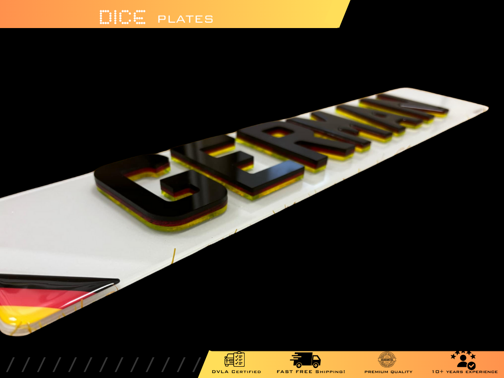GERMAN Stack Number Plate Pair - SHOW USE ONLY