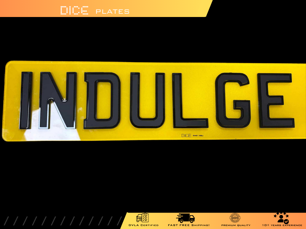 Indulge Number Plate Pair