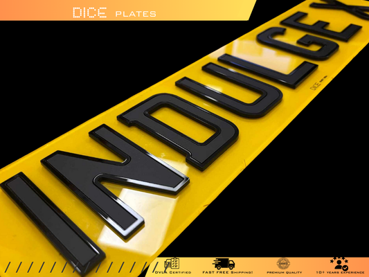 Indulge Number Plate Pair