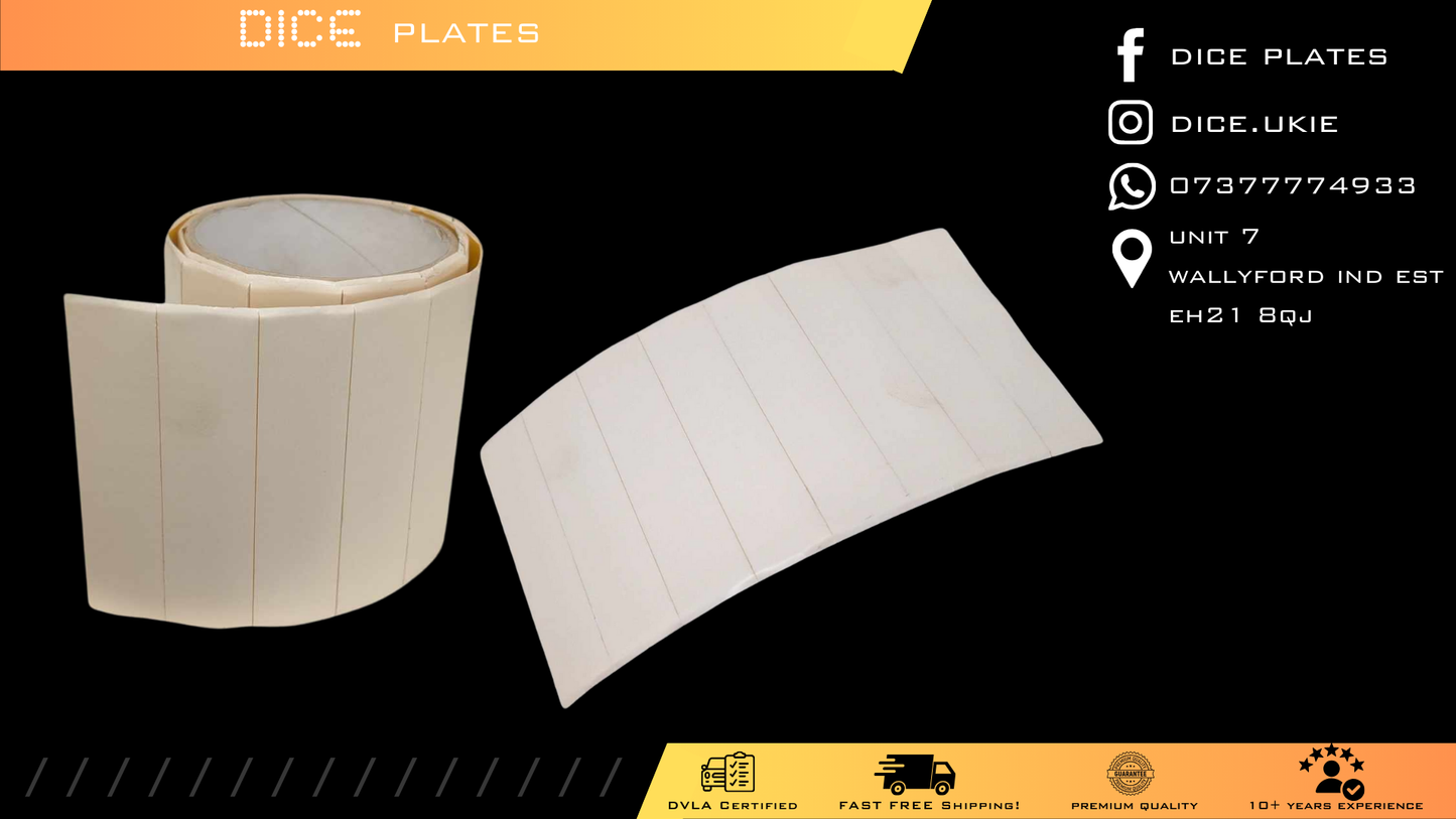 Number Plate Stick Pads x10