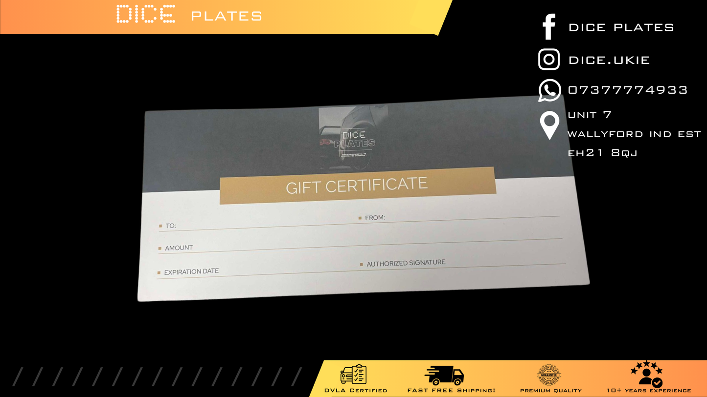 DICE Plates Gift Card