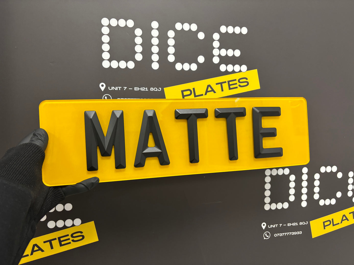 4D Matte Retro Number Plate Pair